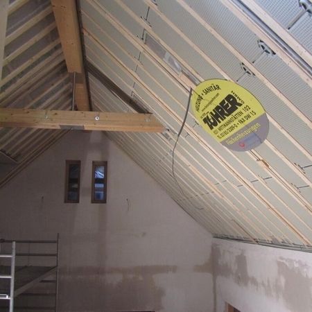 Installation eines Einfamilienhauses in St. Andrä.