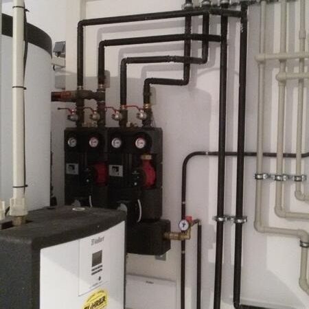 Installation eines Einfamilienhauses in St. Andrä.