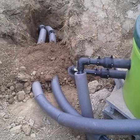 Installation eines Einfamilienhauses in St. Andrä.