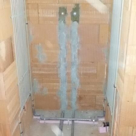 Installation eines Einfamilienhauses in St. Andrä.